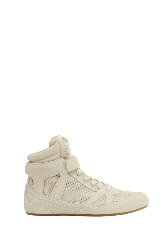 Sneakers High-Cut In Pelle Scamosciata