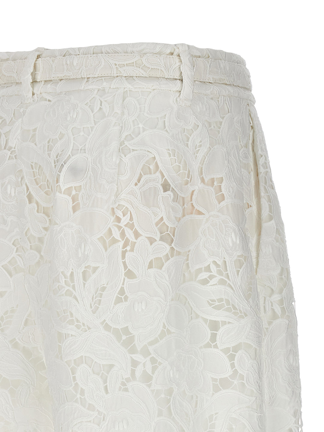 Natura Cropped Barrell Pantaloni Bianco
