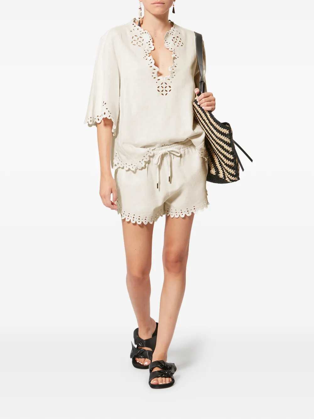 Marant ÉToile SHORTS - Bianco | 790433f69417e6579a8169f3fa1fcad216d3a578