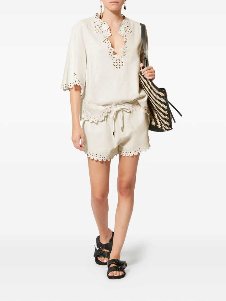 Marant ÉToile SHORTS - Bianco | 790433f69417e6579a8169f3fa1fcad216d3a578