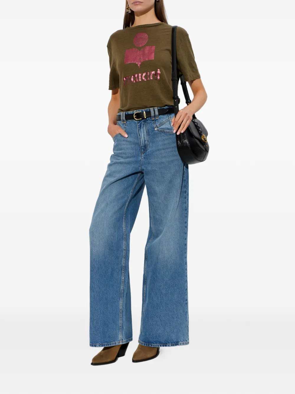 Marant ÉToile T-shirts - Pink & Purple | 147aa54224d434c62dca69bf9d7d4856af5a41b5