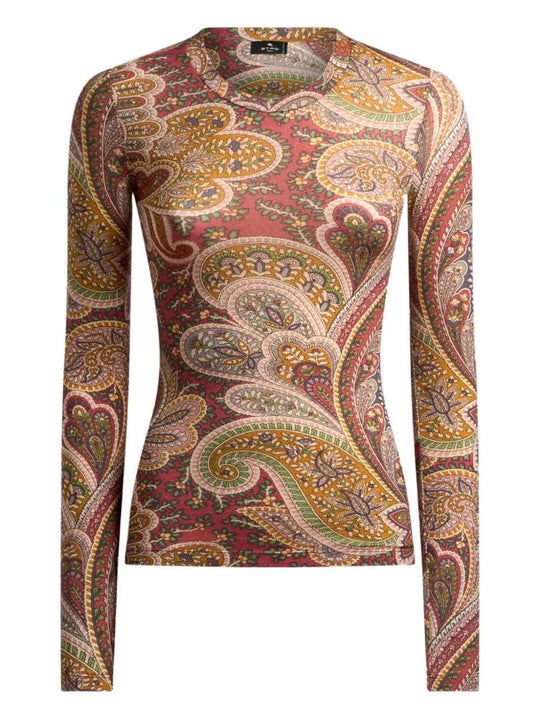 Top Con Stampa Paisley