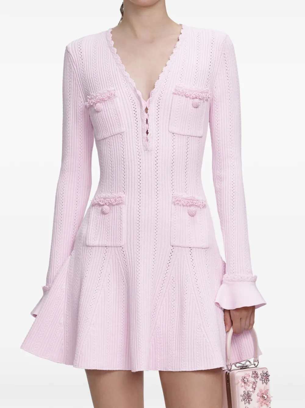 Self-Portrait DRESS - Pink & Purple | 8e20b66487327e6a1f8e175f5b9c559d43b6d7ee