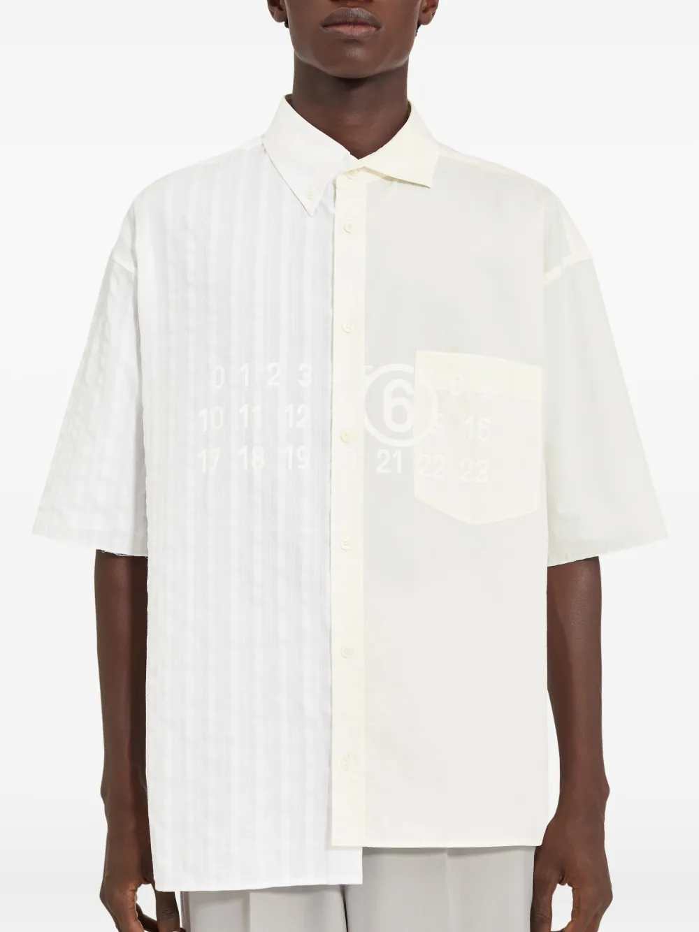 Mm6 Maison Margiela SHIRT - Bianco | a298cc3130bc9e618fbe8b49ce942ed7a0b262b1