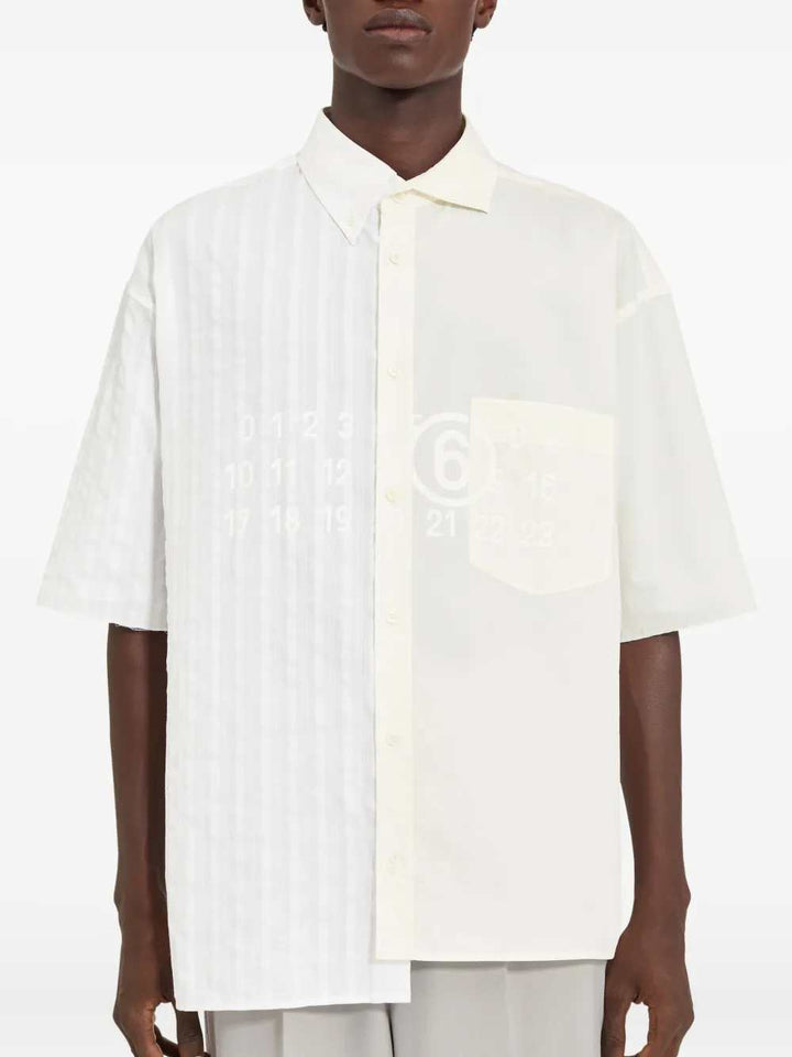 Mm6 Maison Margiela SHIRT - Bianco | a298cc3130bc9e618fbe8b49ce942ed7a0b262b1