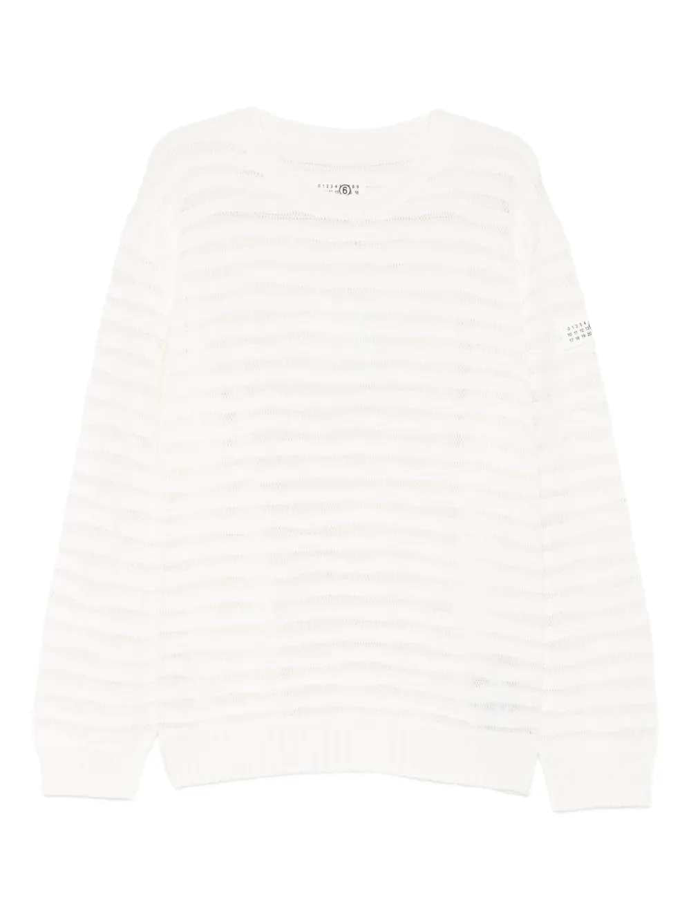 Mm6 Maison Margiela SWEATER - Bianco | 1cf4ef7efdfc211dcea1ccf9a8b5de0140e2822b