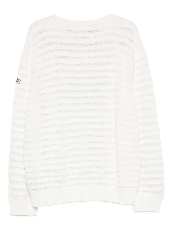 Mm6 Maison Margiela SWEATER - Bianco | 02a9ed08d5034055cb5955dbf5a36379b898875d