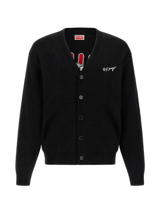 Cardigan `Kenzo Wild Tiger` In Lana E Cotone