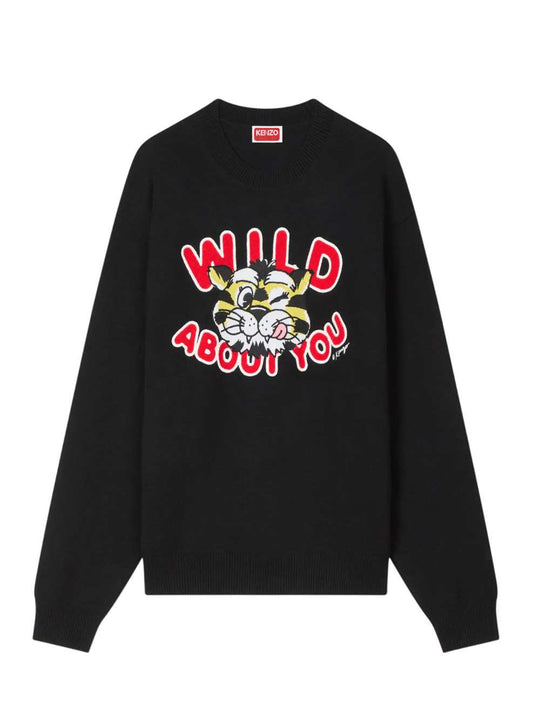 Maglione `Kenzo Wild Tiger` In Lana E Cotone