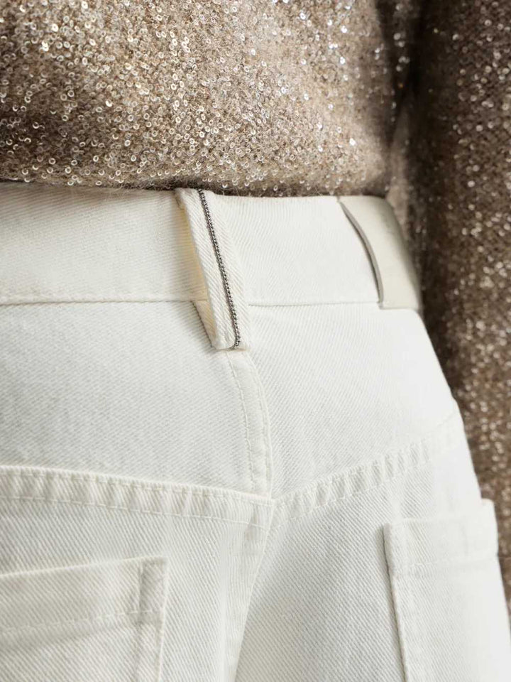 Brunello Cucinelli PANTS - Bianco | 0aeb7acec4b70b361b740e5fe50a90aef212c127