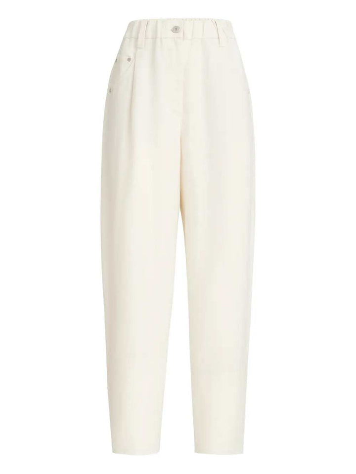 Brunello Cucinelli PANTS - Bianco | 4fa8304cfb14e345a767e85e29e35d732f051191