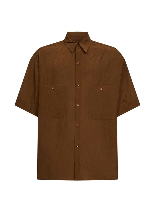 Camicia A Maniche Corte Con Tasche Sul Petto