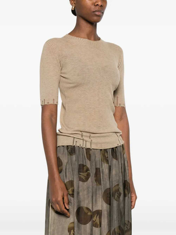 Uma Wang TOP - Marrone | 420fbc2da418e39ae6f509d2be4344bfa2009d25