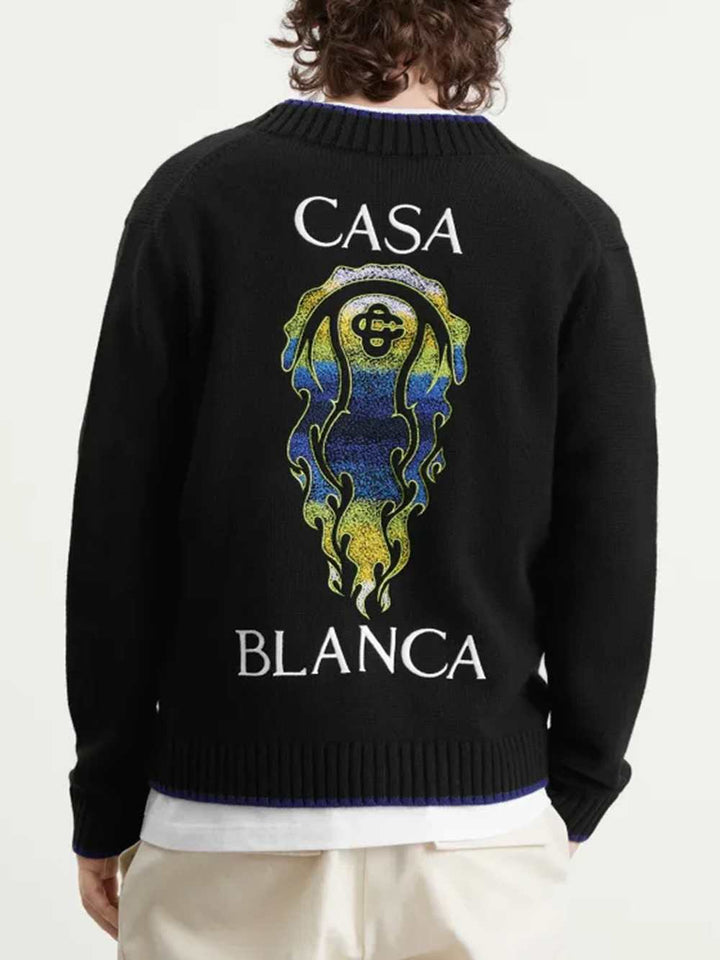 Casablanca SWEATER - Nero | 1143ebc136e810e86f51f0fa7ff5f8f5be7246b7