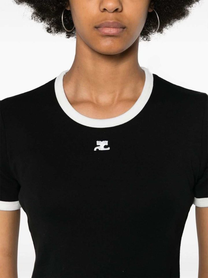 Courreges T-shirts - Nero | 4522663f46809c79dab6081de6495028faba1c37