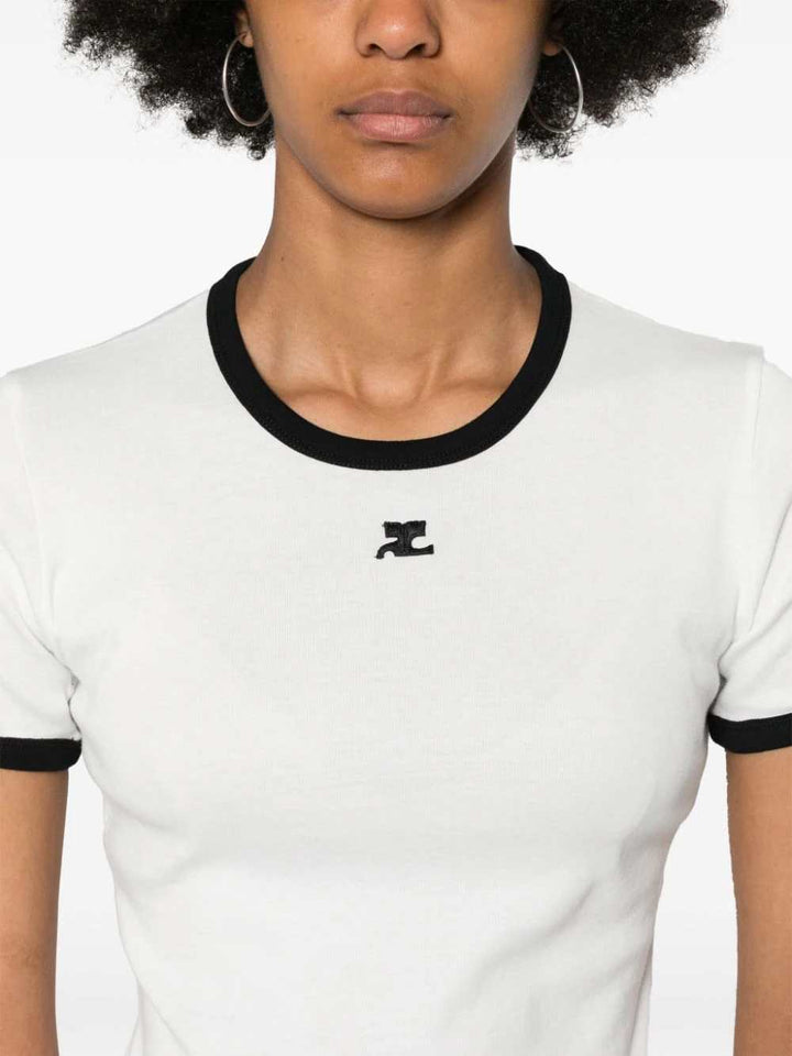 Courreges T-shirts - Bianco | 924098b9d6a5842f35375b7617da2cdf429c58c4