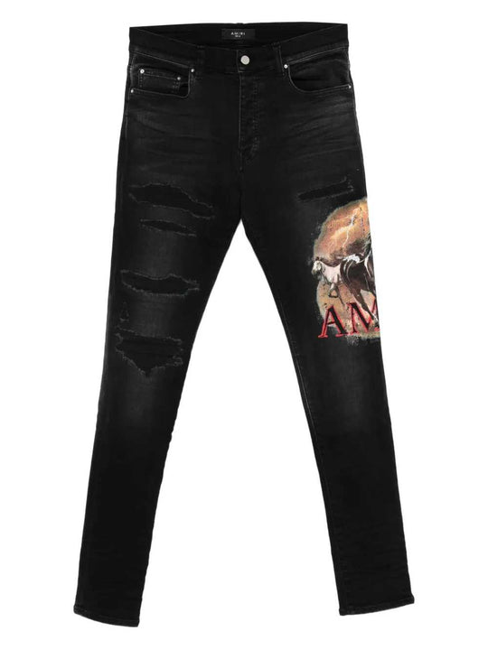 Graphic Print Jeans