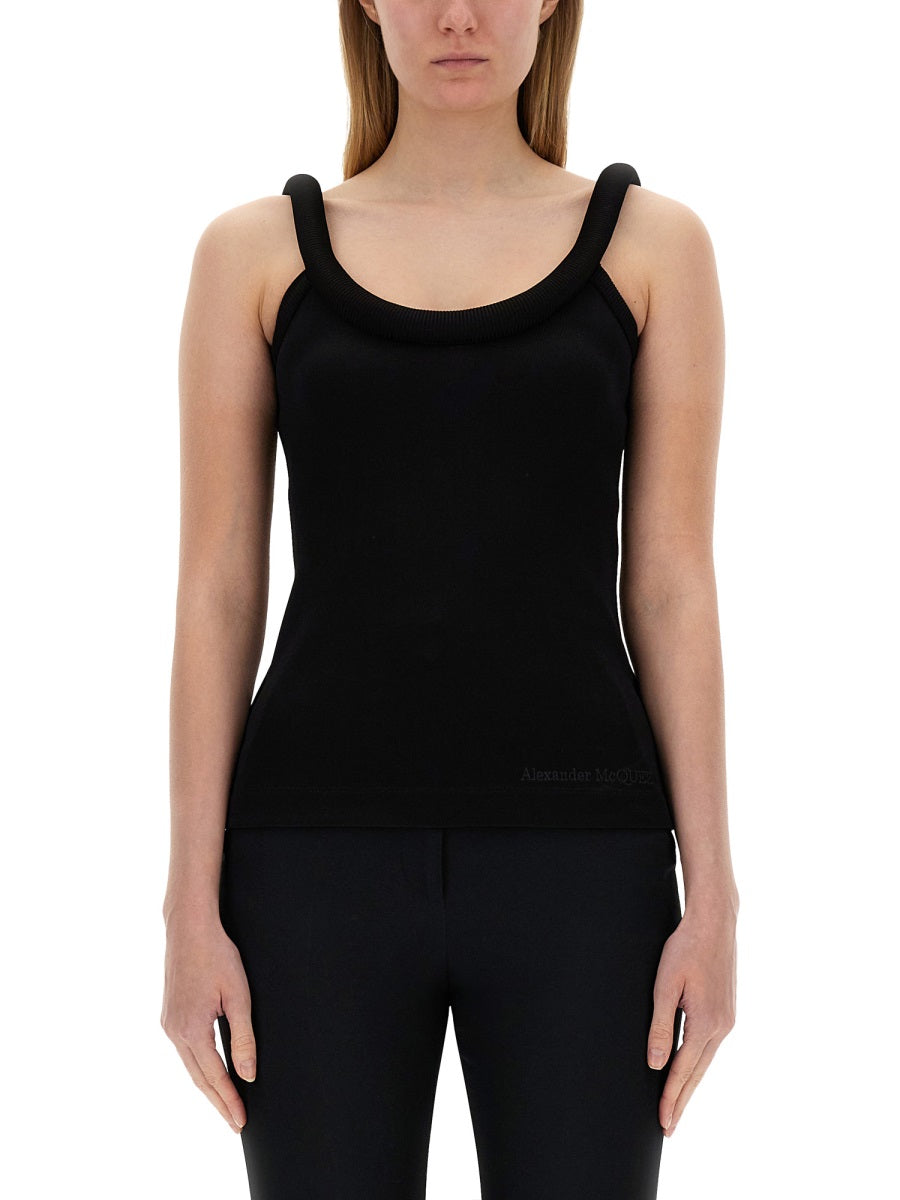 Alexander McQueen Top - Nero | Wanan Luxury