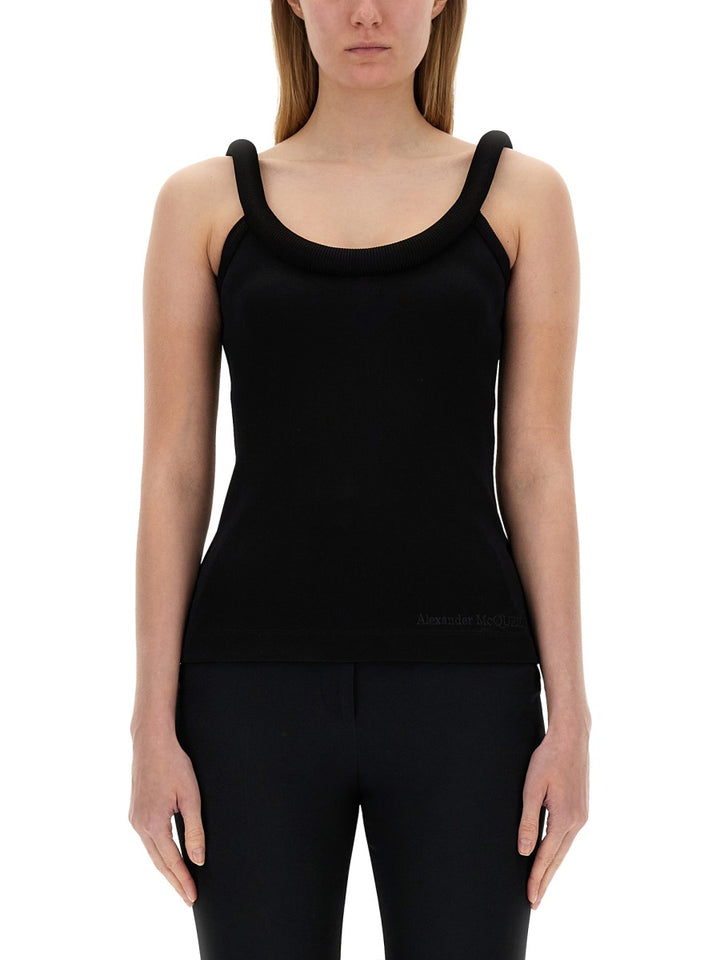 Alexander McQueen Top - Nero | Wanan Luxury