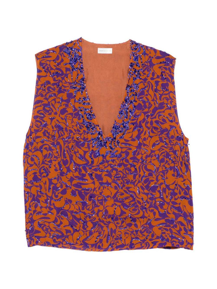 Dries Van Noten TOP - Rosso | 8206033acae46e53d0698389020137a69d22eabb