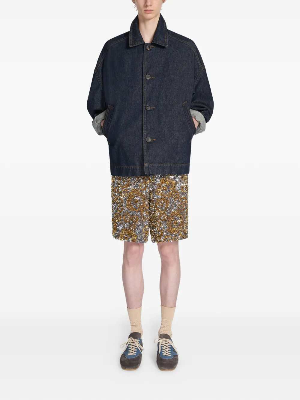 Dries Van Noten SHORTS - Metallic | 52046c42d4a75761fed4f95555da75e68518a51f