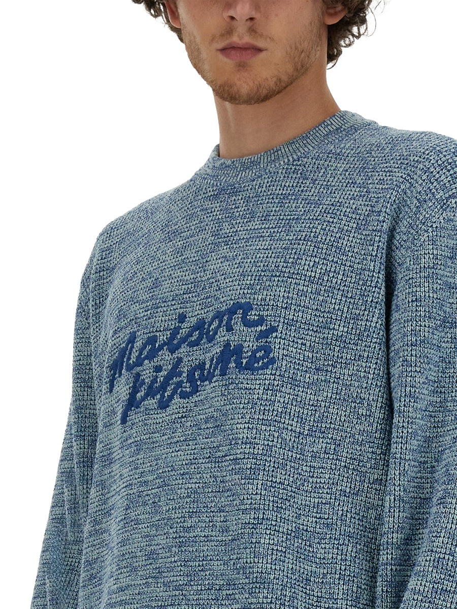 Maison Kitsuné Maglioni - Azzurro | Wanan Luxury