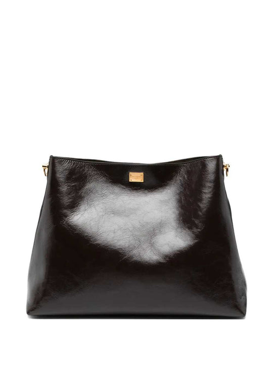 Borsa A Spalla Con Placca Logo