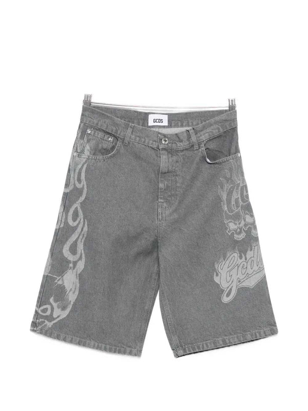 Pantaloncini Di Jeans Stampati