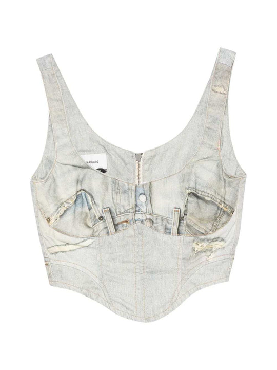 Top Senza Maniche Con Scollo A V