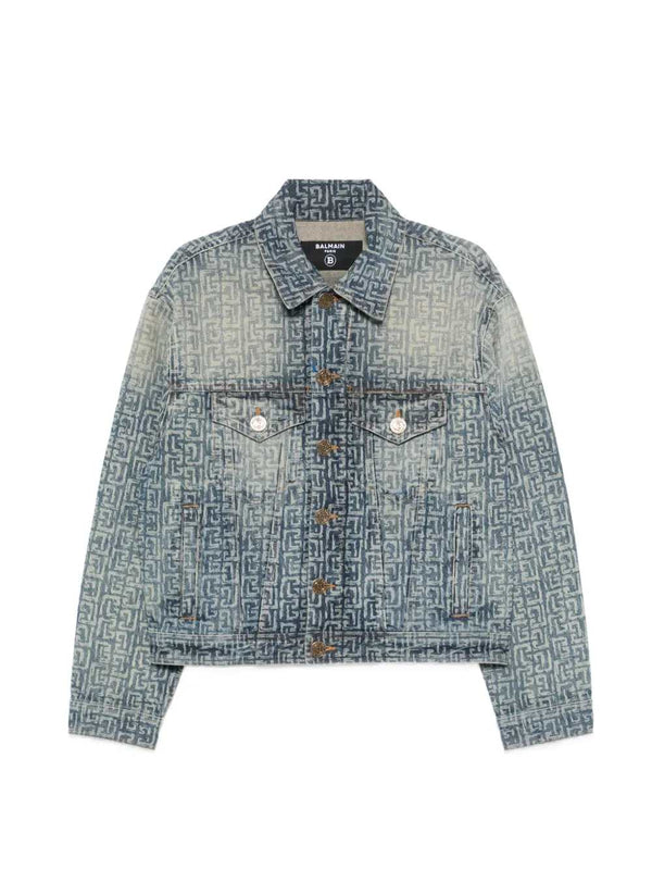 Giacca Denim Con Monogramma