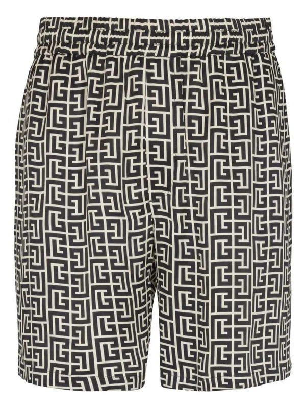 Shorts Con Motivo Monogramma