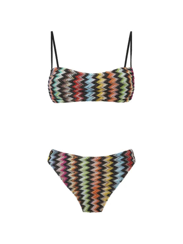 Bikini Con Motivo A Zigzag
