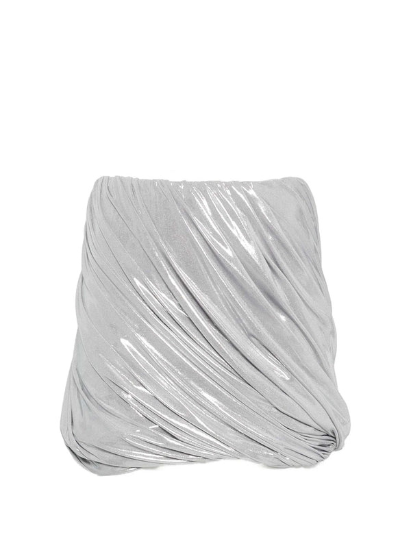 Minigonna Drappeggiata Metallizzata