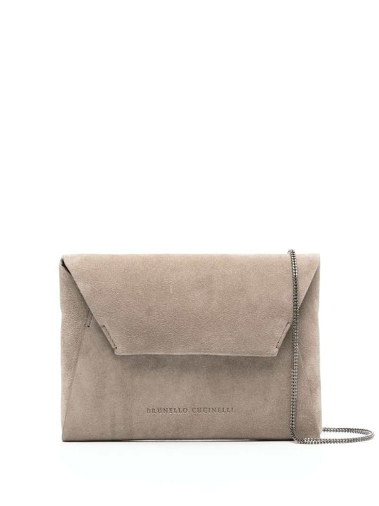 Clutch In Pelle Scamosciata