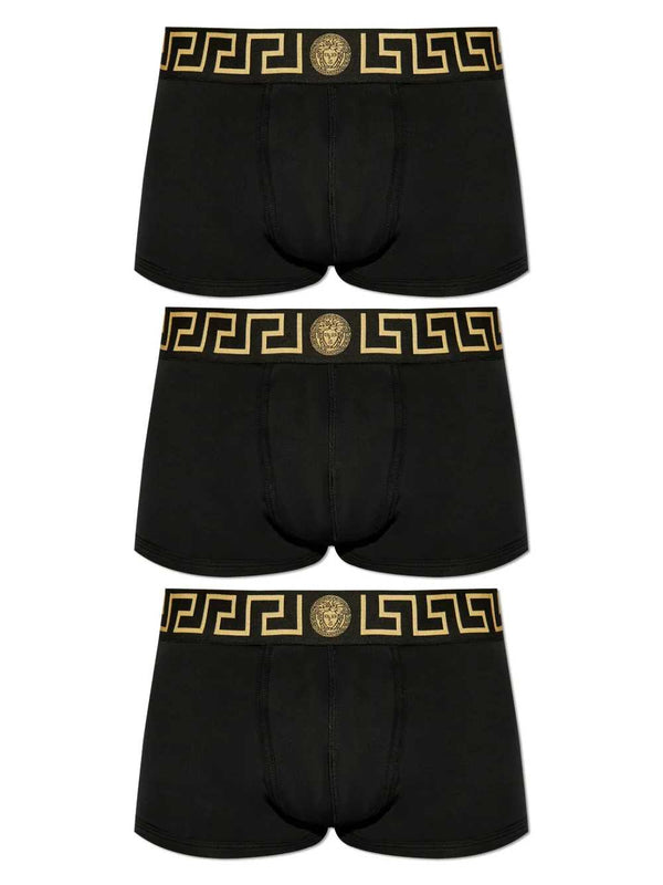 Set Di Tre Boxer Con Bordo Greca