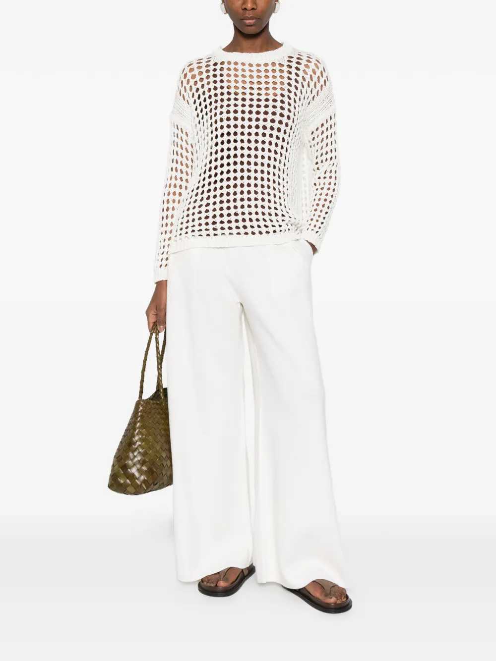 Max Mara SWEATER - Bianco | 985c2a52ee3c6ea3da6156ec69812496481a7d14