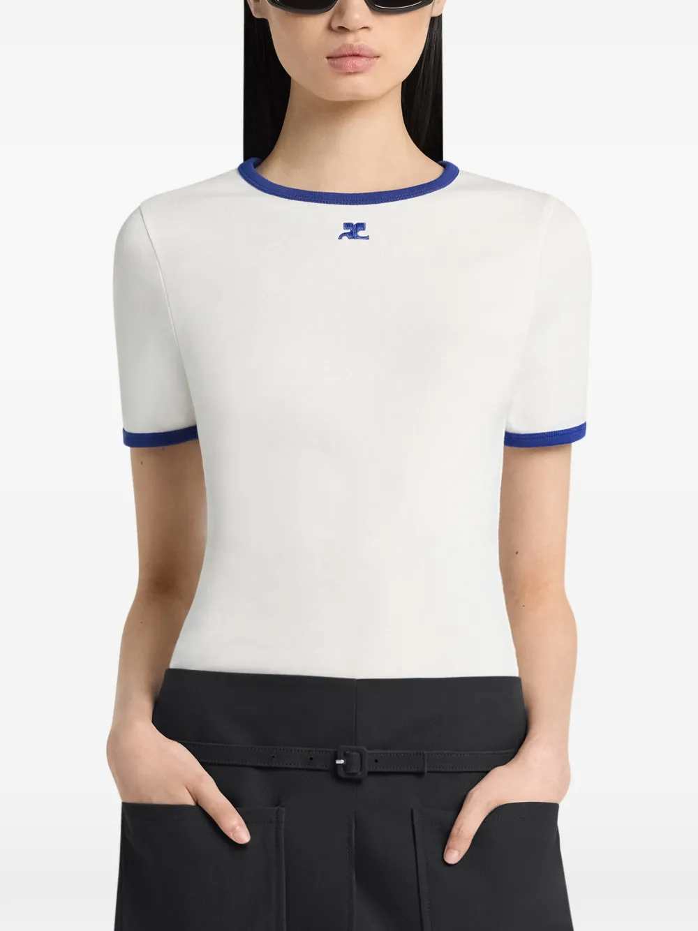 Courreges T-shirts - Bianco | 83483b050fb5a7a3b5d885a39b1f9903bc36b6f3