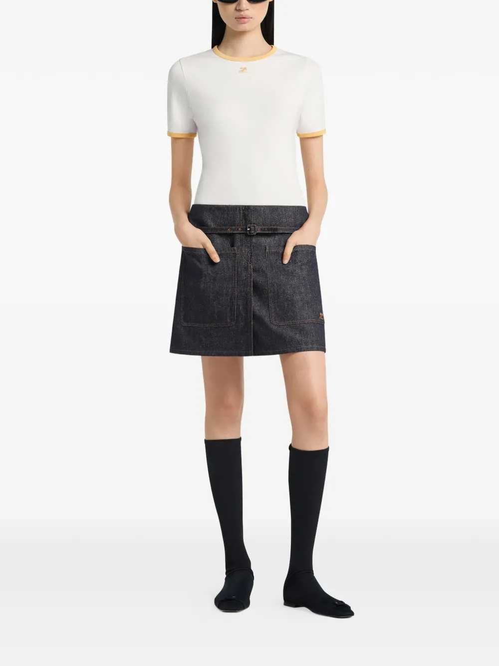 Courreges T-shirts - Bianco | 3d39a470b3309f1477bbbbe2e25e9634f7bd3072