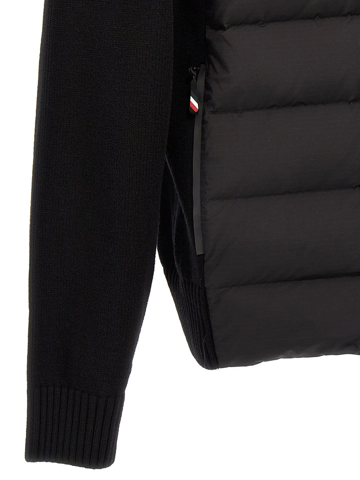 Moncler Grenoble Bimaterial Cardigan Maglioni - Nero | 269c2ab43ebcb693ac31b03198176e5499c15a53