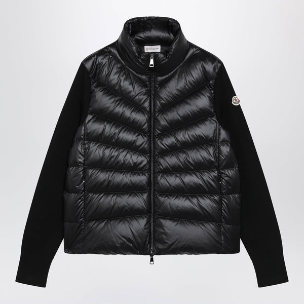 Black Padded Zip-Up Jacket In Polyester