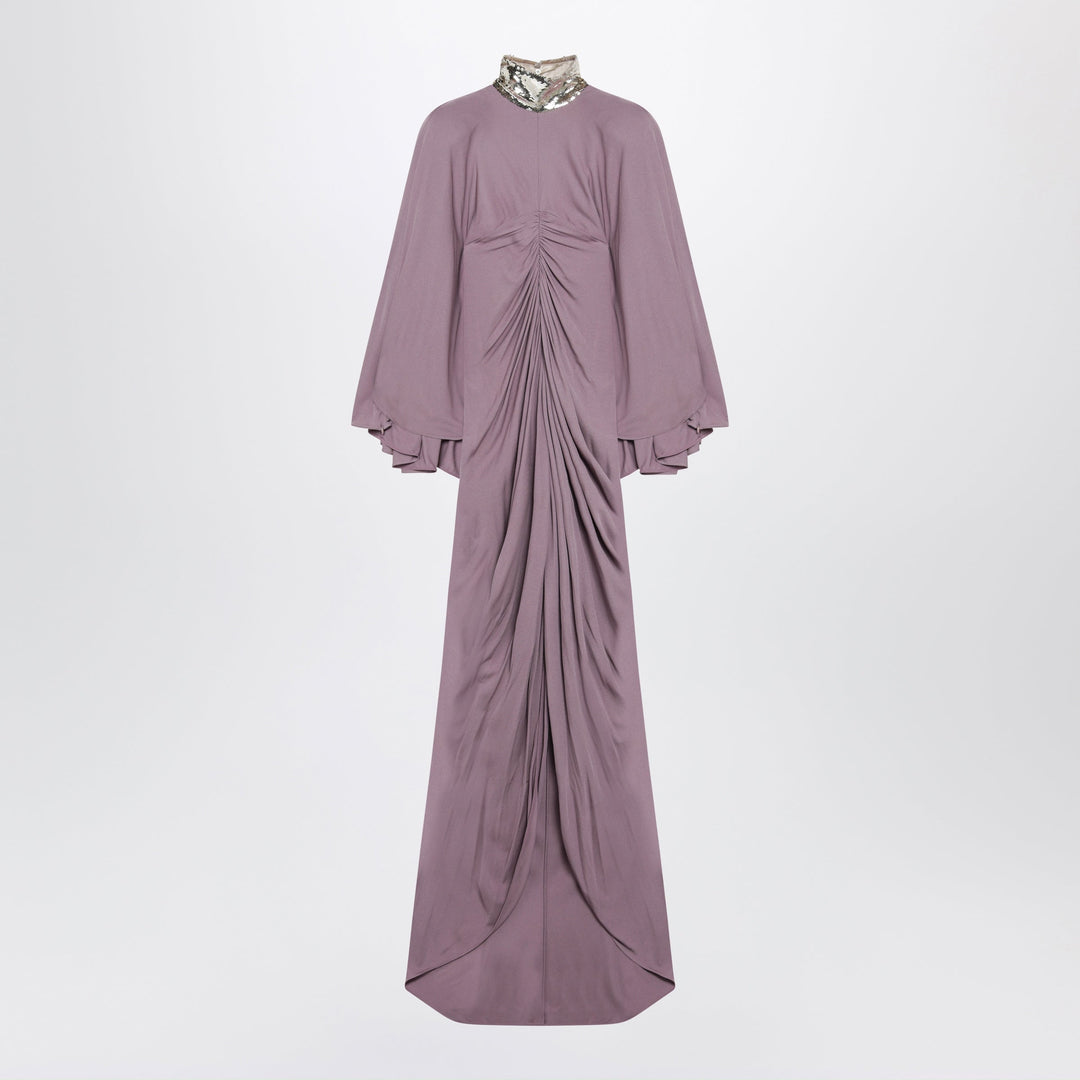Valentino Garavani Mauve Pink Draped Long Dress