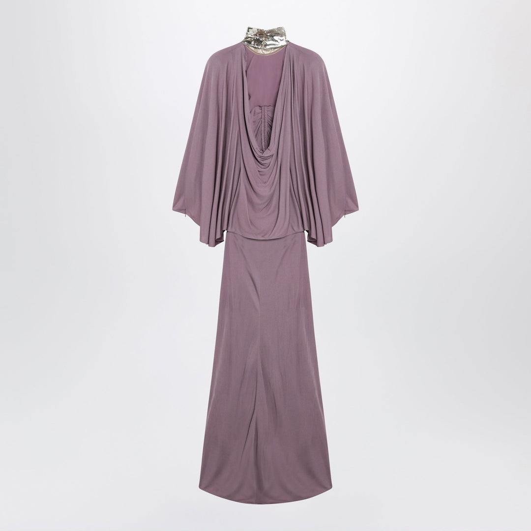 Valentino Garavani Mauve Pink Draped Long Dress