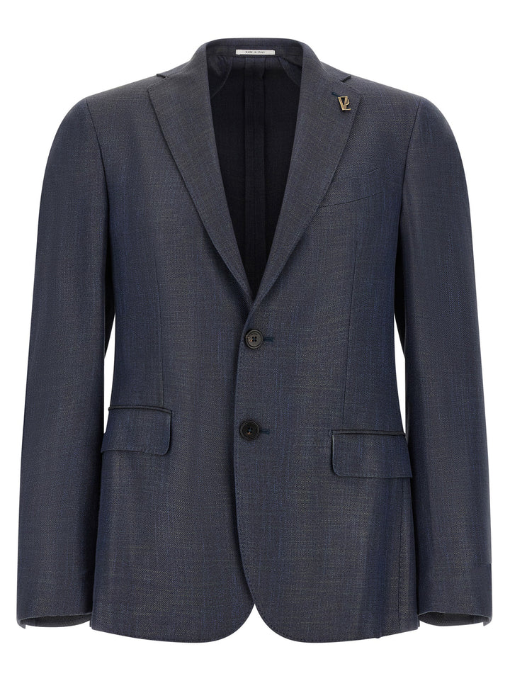 Pal Zileri Single-Breasted Blazer - Blu | 94de142675432c55b6934a76314195f18812abbd