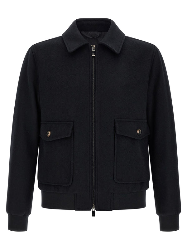 Wool Cloth Jacket Puffer Jackets Nero