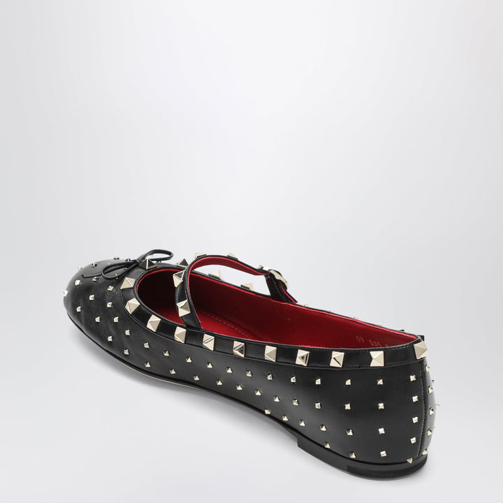 Valentino Garavani Bailarinas de Piel Rockstud Negras