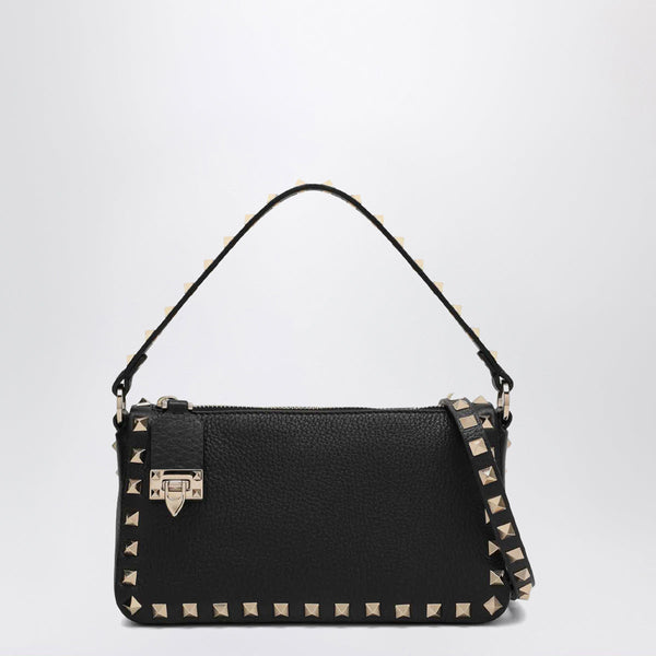Black Small Rockstud Shoulder Bag