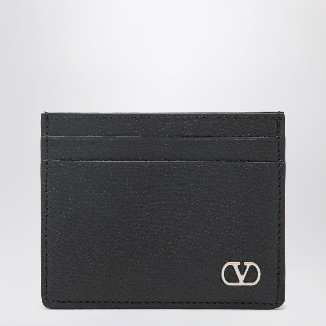 Valentino Garavani In Pelle Nera Con Logo