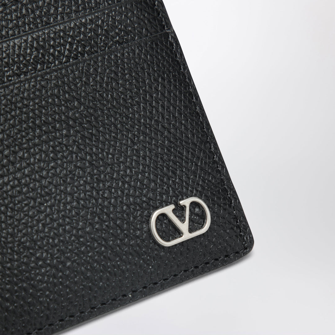 Valentino Garavani In Pelle Nera Con Logo