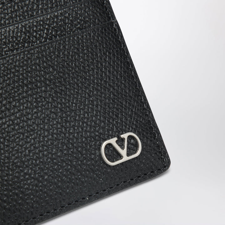 Valentino Garavani In Pelle Nera Con Logo