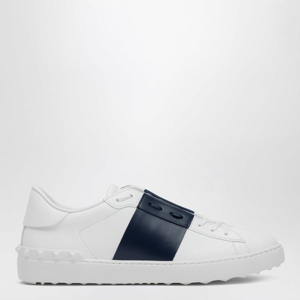 Open Sneakers In White/Navy Blue